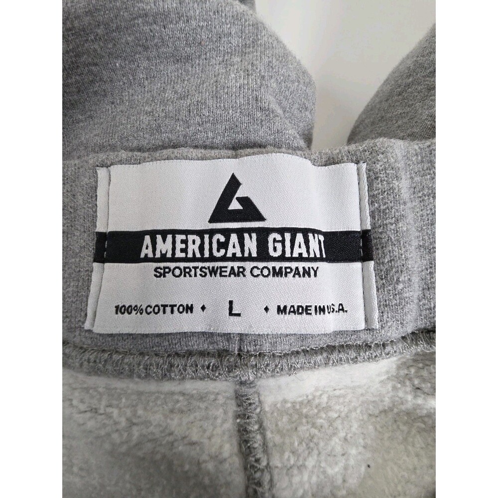 American Giant Sweatpants Mens Large Gray Joggers 100% Cotton USA Made - Picture 8 of 12